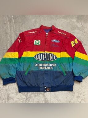VTG Chase Authentics Jeff Gordon DuPont Racing Nascar Jacket 4XL Rainbow
